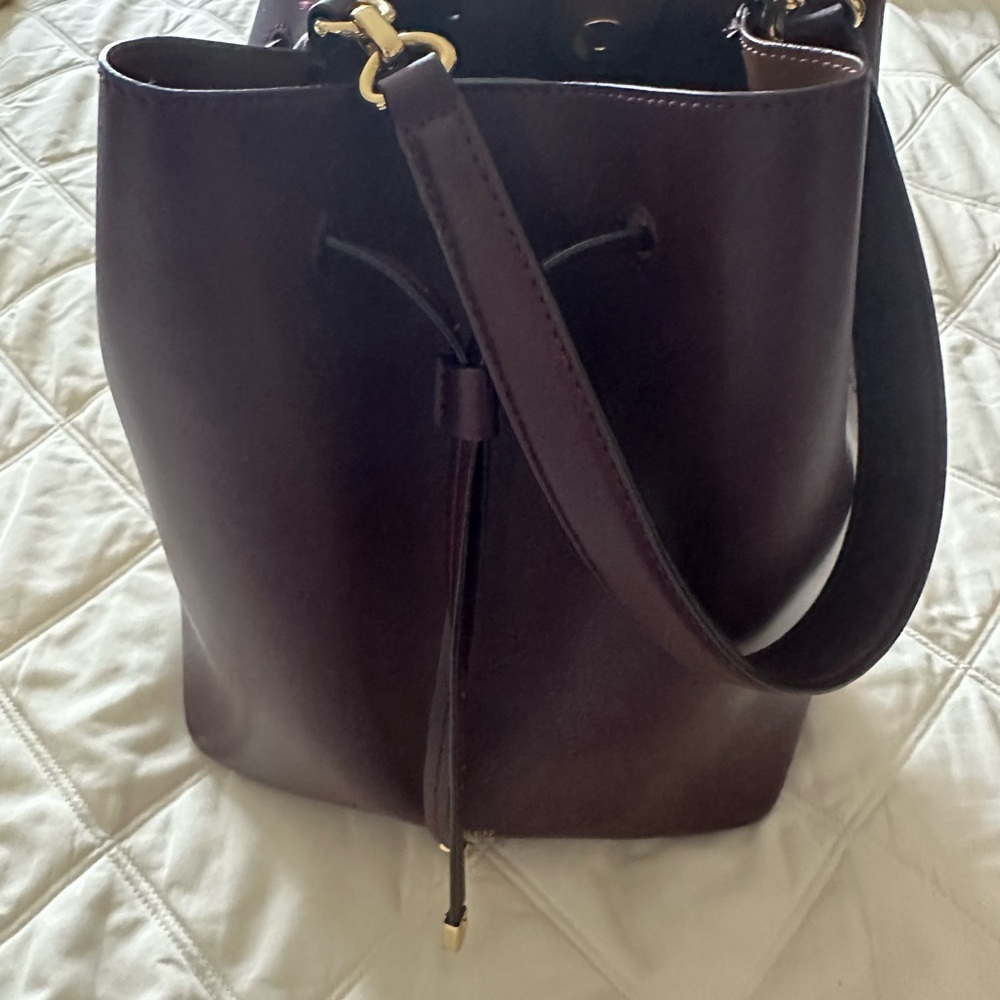 Ralph Lauren Brown Leather Bucket Bag